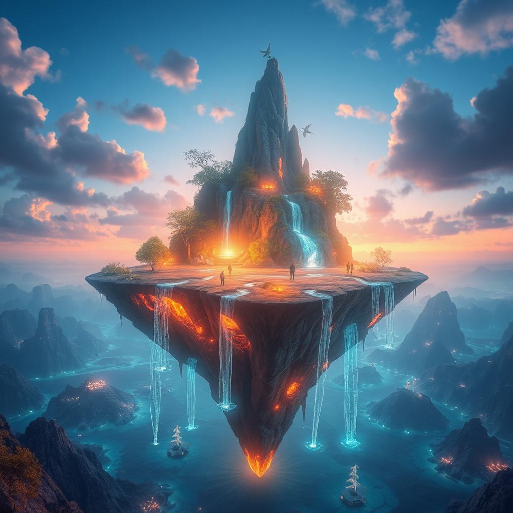 Floating island fantasy concept art